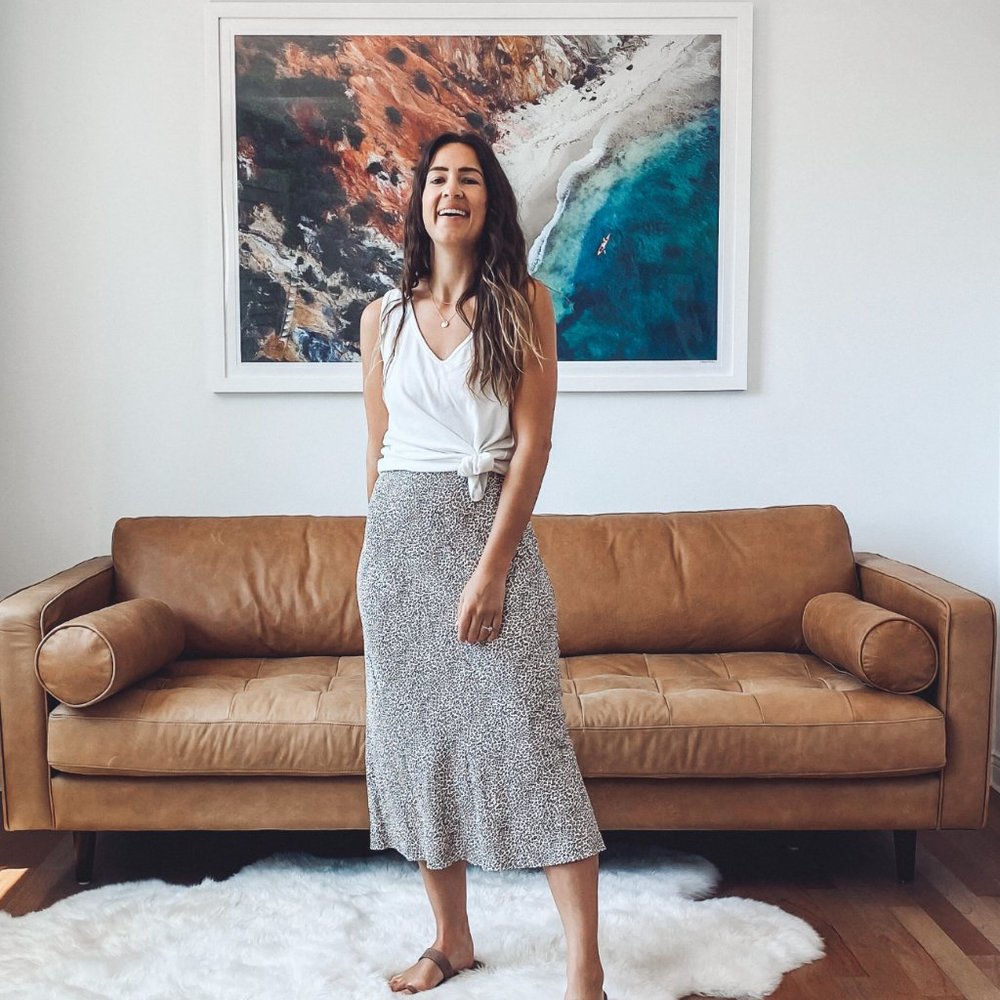 NEW Without Tags Jenni Kayne Leopard Slip Skirt S